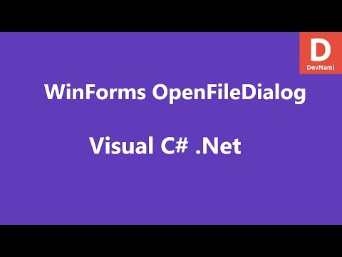 Visual C# OpenFileDialog