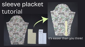 Sleeve placket tutorial - it