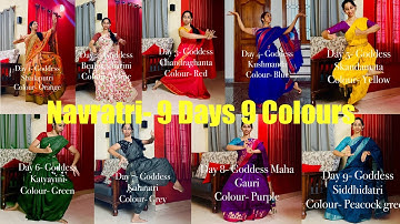 Navratri Special Bharatanatyam Dance- 9 days, 9 colours, 9 shlokas, 9 goddesses