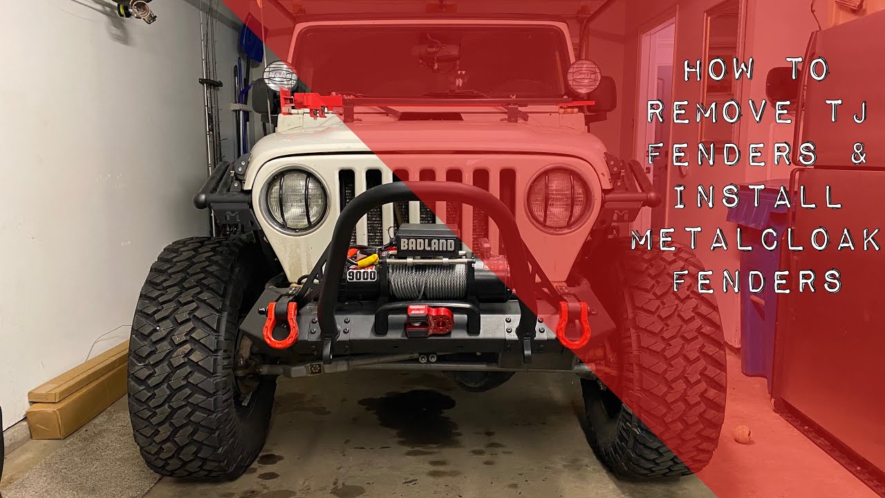 How to Remove Old Jeep TJ / LJ Fenders & Install New Metalcloak Fenders |  Best Fenders for our TJ! - YouTube