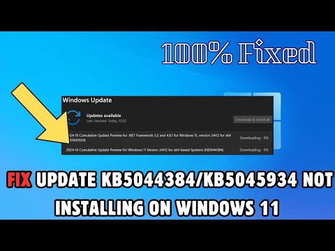 Fix Update KB5044384/KB5045934