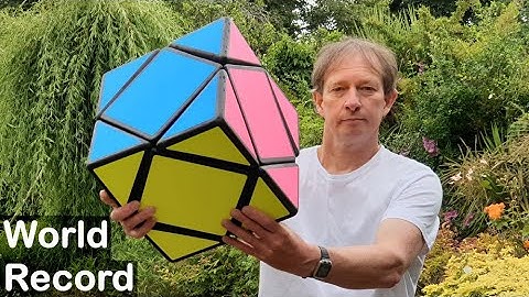 New World Record Giant 30cm Skewb Puzzle - Demo, solve, comparisons