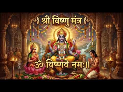 🕉️ श्री विष्णु मंत्र | ॐ विष्णवे नमः | Powerful Vishnu Mantra | Daily Meditation & Positive Energy