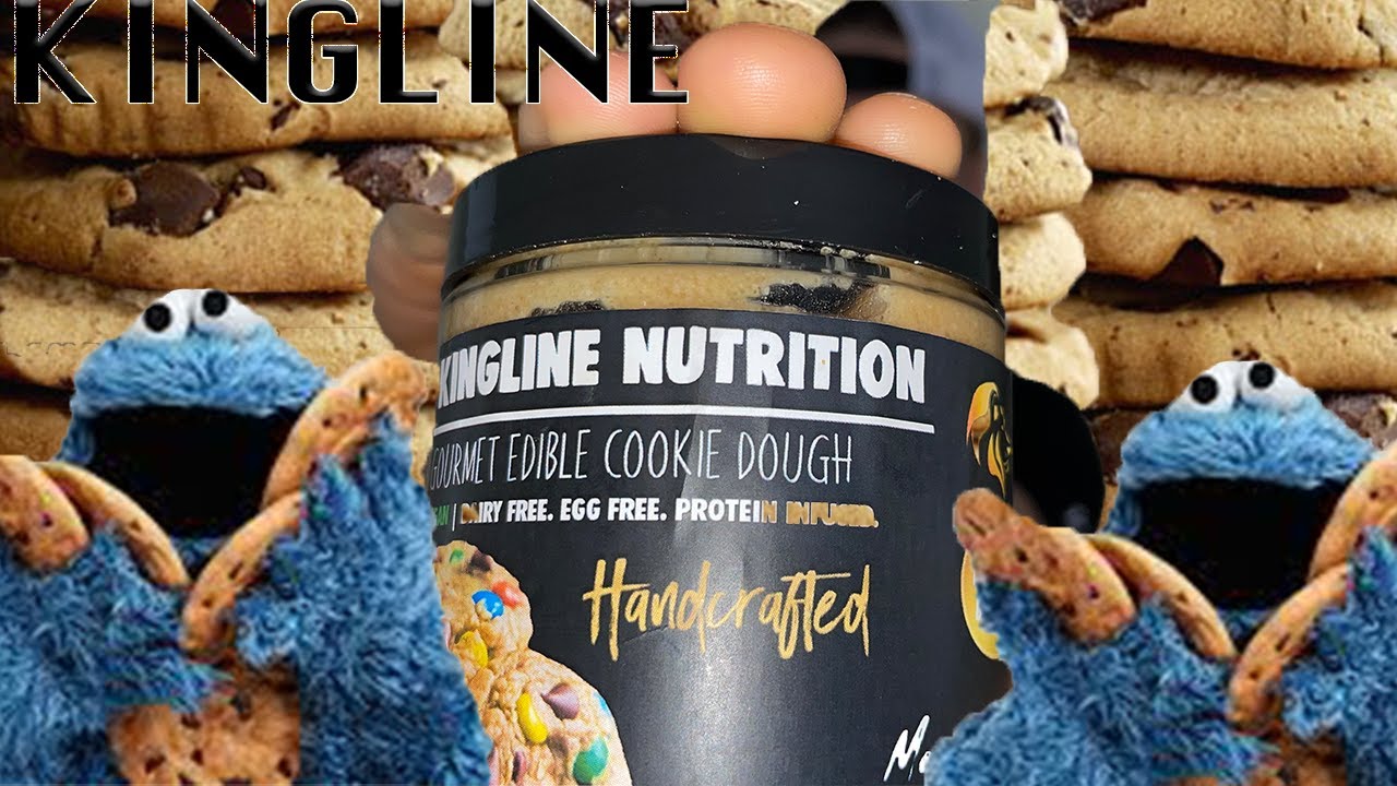 KINGLINE HIGH PROTEIN EDIBLE COOKIE DOUGH REVIEW!! COOKIE MONSTER