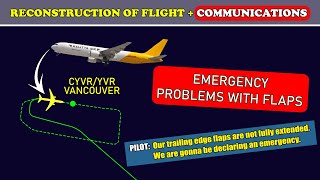 EMERGENCY. Problems with FLAPS on LANDING | Kalitta Air Boeing B767 | Vancouver airport ATC