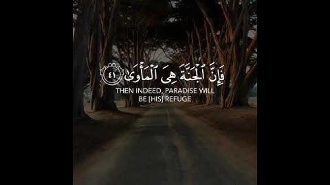 ( وَأَمَّا مَنْ خَافَ مَقَامَ رَبِّهِ وَنَهَى النَّفْسَ عَنِ الْهَوَى ) إسلام صبحي سورة النازعات-40