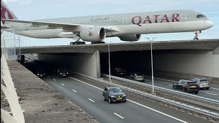 AIRBUS A350-1041 QATAR AIRWAYS FROM DOHA TO AMSTERDAM LANDING SCHIPHOL AIRPORT A7ANR #automobile