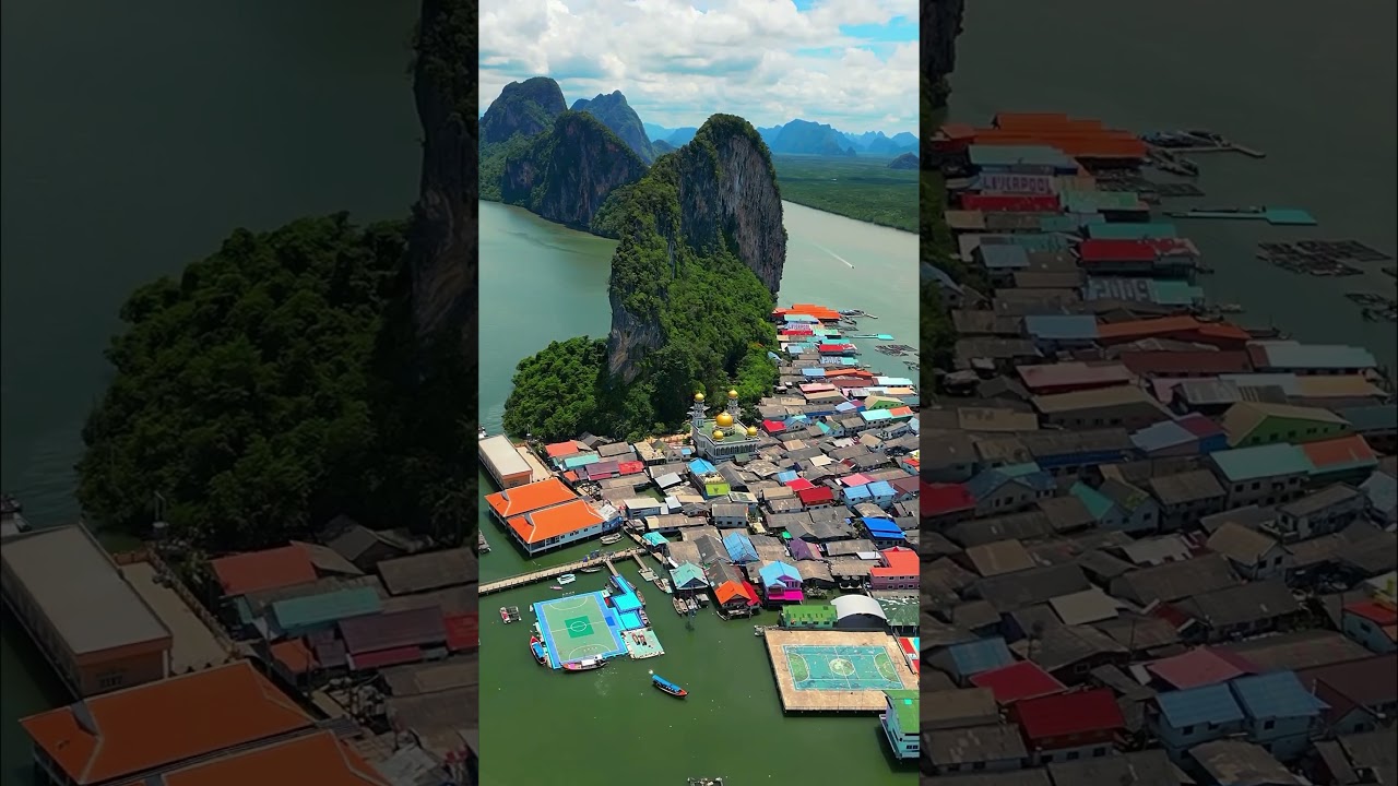 Floating village, nature and monuments intertwined in an eternal scene 🌿📍Koh Panyee. 