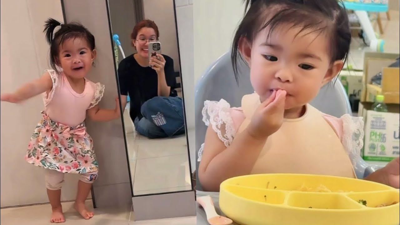 แสนดีไปเที่ยวมา กลับถึงบ้านกินข้าว เล่นกับพ่อเอิร์ธแม่เปา