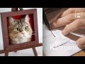 Making a cat's pattern paper ねこの型紙をつくる