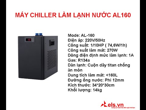 Video Máy Chiller làm lạnh nước, làm mát bể cá, máy khắc... - youtube