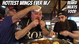 HOTTEST WINGS EVER IN THIS UNDEFEATED CHALLENGE w/ @Beardmeatsfood
