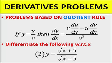DERIVATIVES USING QUOTIENT RULE PART 2
