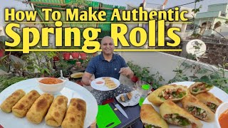 Spring Rolls Recipe. How To Make Veg Spring Rolls.