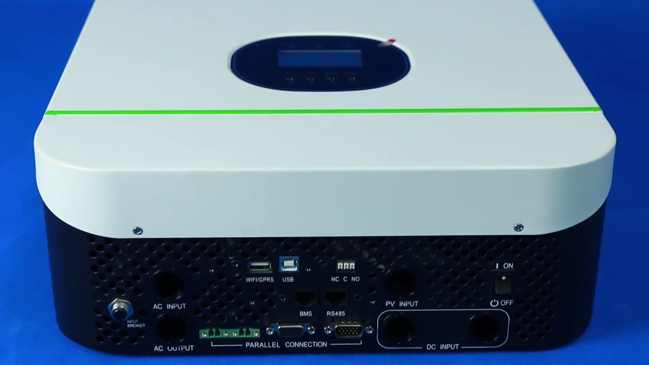 24V 3000W 120V/240V Split Phase Solar Inverter Growatt 80A MPPT - YouTube