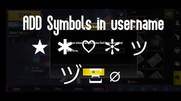 How to add Symbols in PUBG Mobile Username