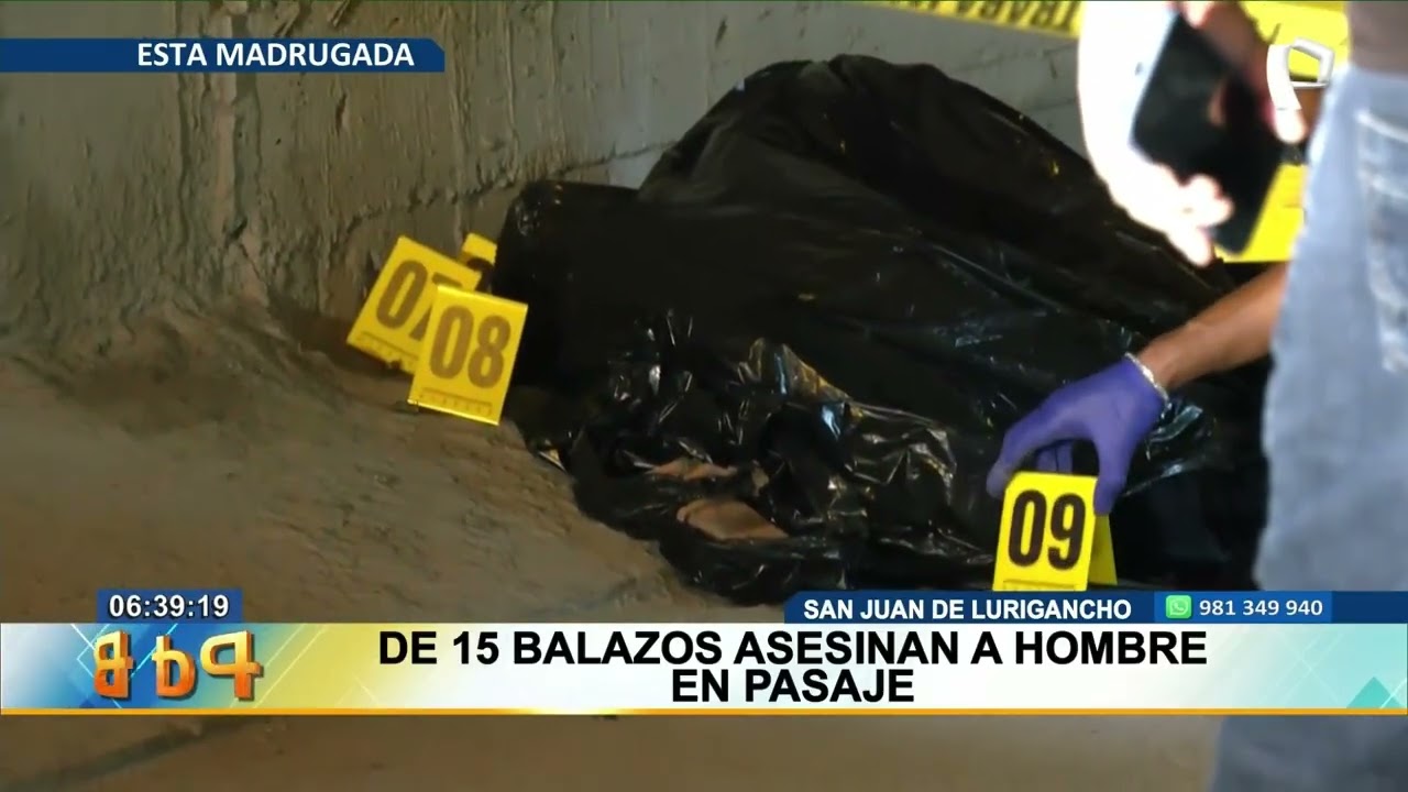 Presuntos sicarios asesinan a un hombre en un pasaje de SJL
