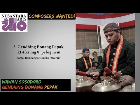 3. Gendhing Bonang Pepak: by Wawan Sosodoro. "Composers Wanted! new Javanese music.