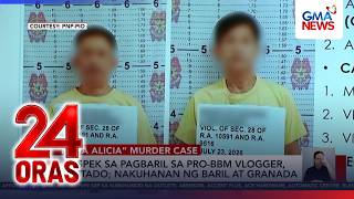 2 suspek sa pagbaril sa pro-BBM vlogger, arestado; nakuhanan ng baril at granada | 24 Oras