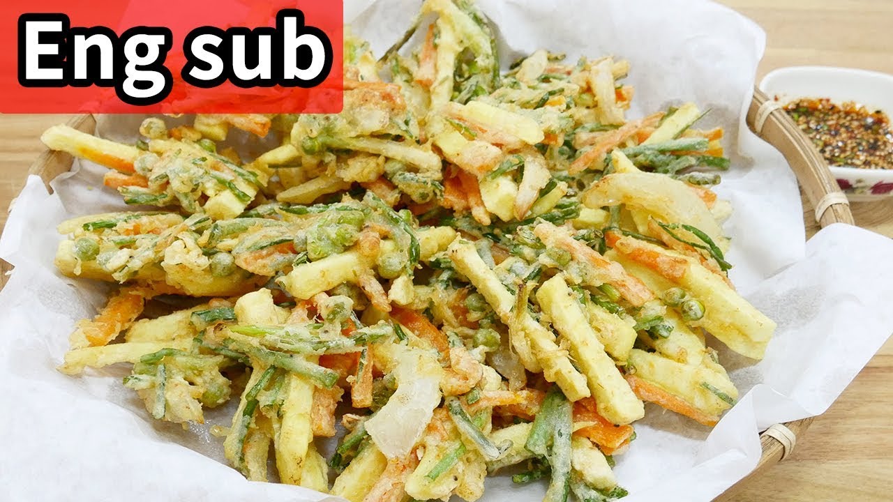 Deep fried vegetables ( Yachaetuigim 야채튀김 ) YouTube