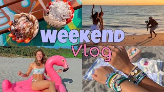 VLOG: brand shoot at the beach, shopping with Cade, + chill Sunday! 🦩🌊