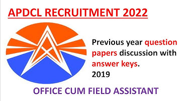 APDCL RECRUITMENT 2022|PREVIOUS YEAR QUESTION PAPERS DISCUSSION WITH ANSWER KEYS 2019|
