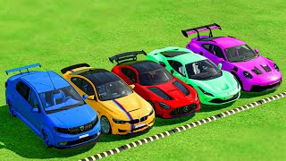 TRANSPORTING CARS, AMBULANCE, POLICE CARS, FIRE TRUCK OF COLORS! WITH TRUCKS! - FS 22