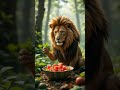 Lion Eating The Watermelon #ai #lion #aivideo #animals #shorts #viral #tranding