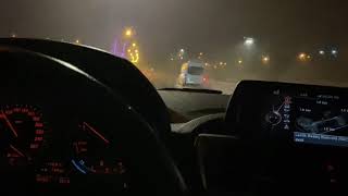 Gece sağanak yağmurda araba kullanma 😱😱😱