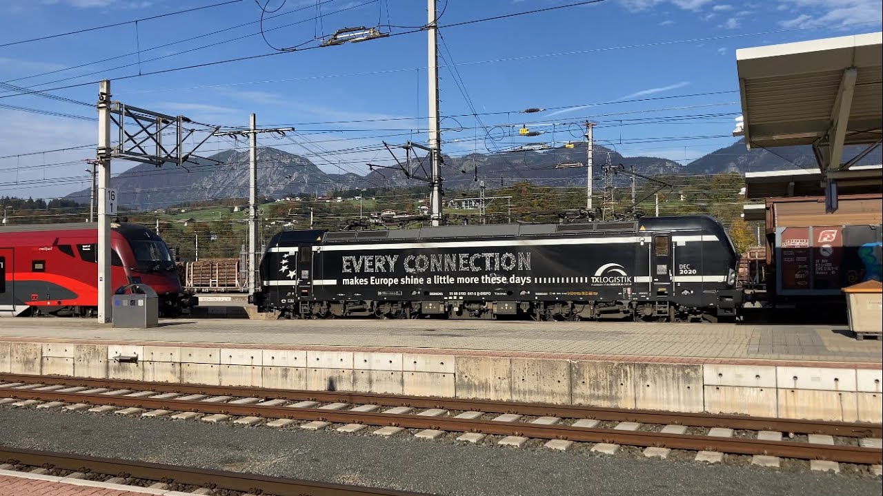 TXL/MRCE 193 647 „Every Connection“ mit Güterzug & ÖBB RJX 161 / RJX ...
