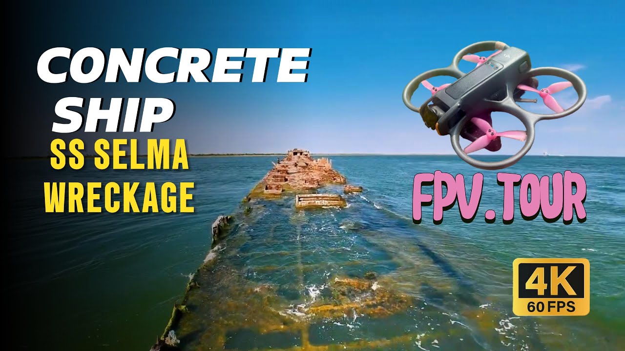 The Ghost of Galveston Bay | FPV Flight Over the Concrete SS Selma