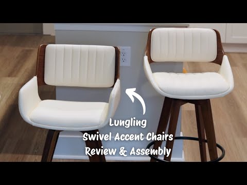 Lungling Swivel Accent Chairs | Beige | Review & Assembly - YouTube
