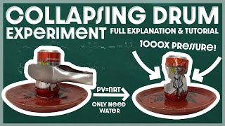 How to make a soda can IMPLODE at home. The Collapsing Drum chemistry experiment