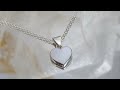 Pendentif fait-main CŒUR EN NACRE et argent massif