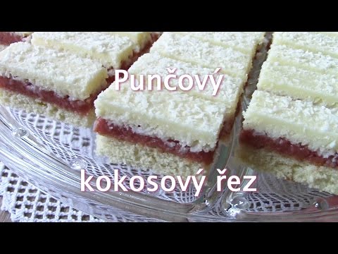 Punčový kokosový řez / Helenčino pečení