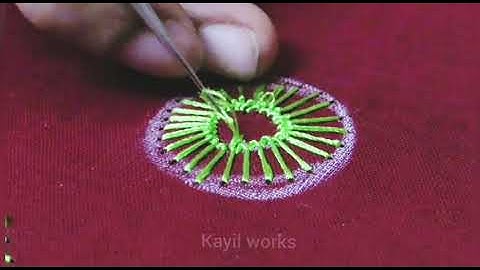 Aari embroidery class 17| wheel buttonhole #Aaritutorial