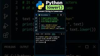 lower() Method in Python | Convert String to Lowercase | Easy Example | CBSE 2026-27