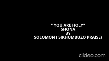 ' You Are Holy" Song Cover in Shona -Solomon by: Sikhumbuzo Praise