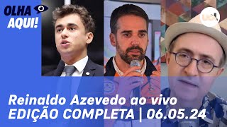 Reinaldo Azevedo ao vivo: Lula e Leite, chuvas no RS, caso Porsche, Nikolas Ferreira | ÍNTEGRA 06/05