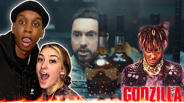 FIRST TIME HEARING Eminem - Godzilla ft. Juice WRLD (Directed by Cole Bennett) REACTION | OH MY😳