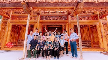 Lễ cất nóc nhà Thờ gỗ Mít 3 gian 24 cột tại Xã Cấn Hữu Huyện Quốc Oai TP Hà Nội