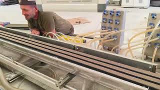 wpc pe co-extrusion profile machine test in russia