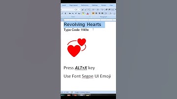 Revolving 💞 Hearts Emoji in Ms Word #shortsviral #symbols  #computerthecourse #msword