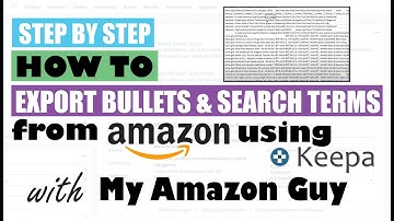 How to Export Bullets & Keyword Search Terms out of Seller Central Amazon - Category Listing Reports