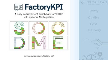 💹 FACTORY KPI - Daily Improvement Dashboard for SQDC | Digital Solution for Manufacturers