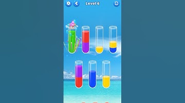 water sort level 6#shortgamegeo #viralvideo#trending