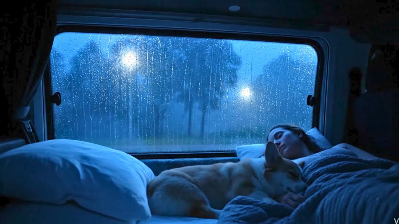 Super Heavy Rain in a Car – 99% Deep Sleep & Anxiety Relief