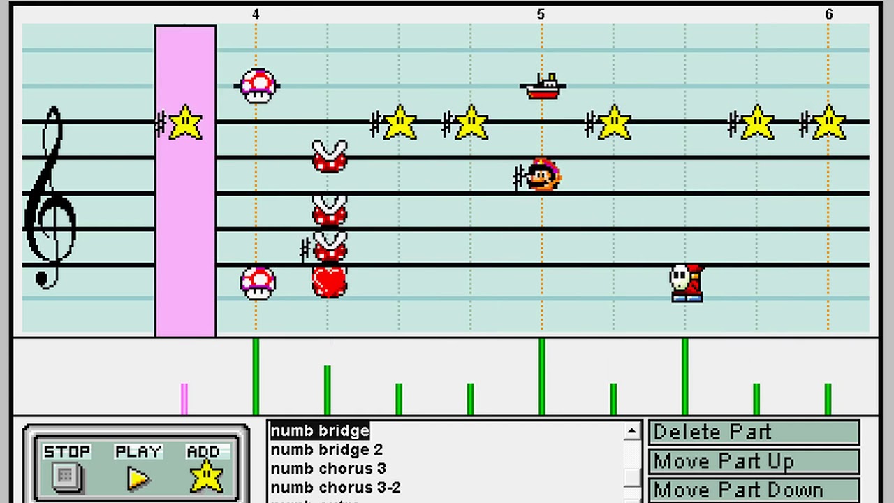 Linkin Park - Numb - mario paint composer