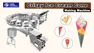 Semi Automatic Electric Gas Heating 2 Color Ice Cream Cone Making Machine|Waffle Cone Maker Machine