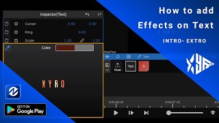 How to add  Text Effect | Intro Clip | ft. Node Video | XYRO #2